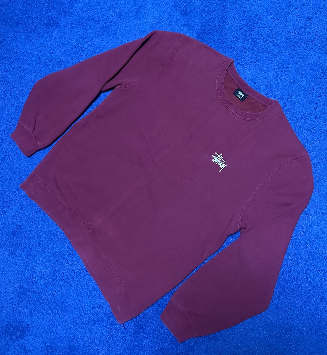 정품 스투시 버건디 맨투맨 xl 상품이미지2