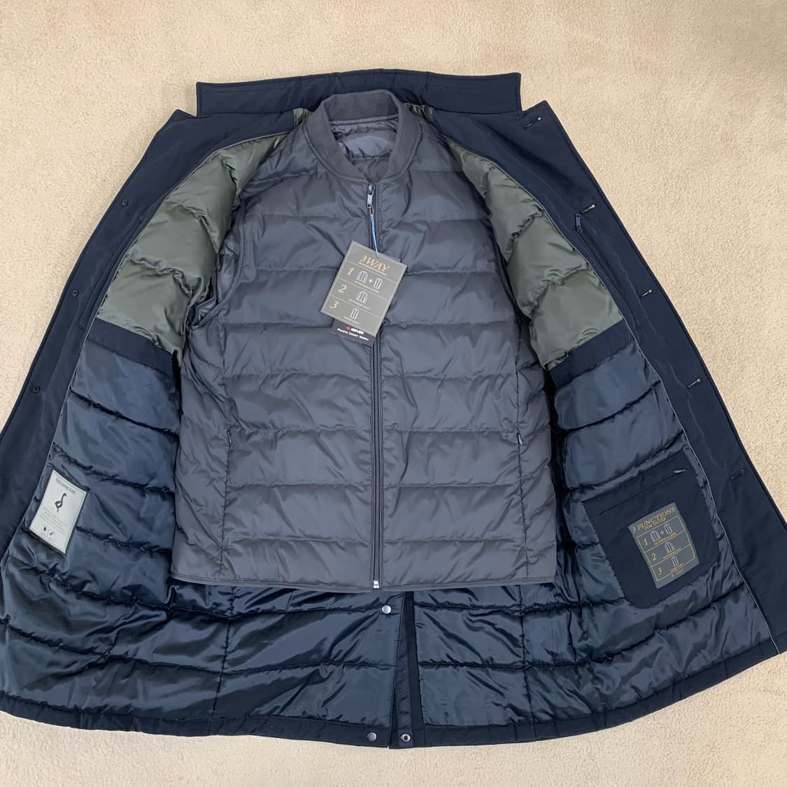 에디션 베스트 라이너 디테처블 코트(105/네이비) 패딩코트 상품이미지6