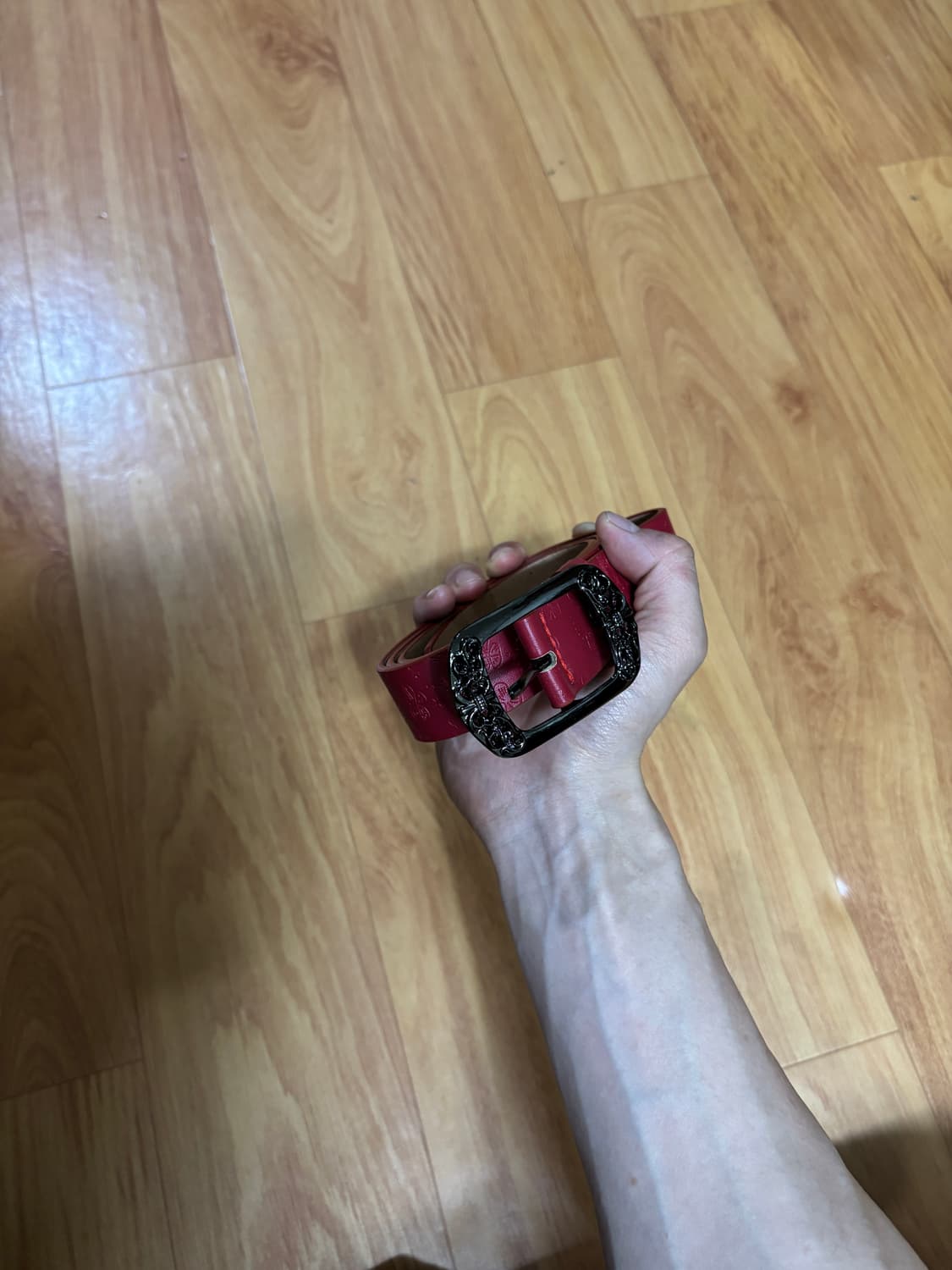 레드 엔틱 버클 빈티지 벨트 상품이미지1