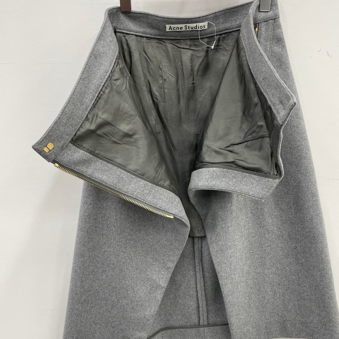 아크네 스튜디오 랩 스타일 그레이 울 스커트 치마 상품이미지6