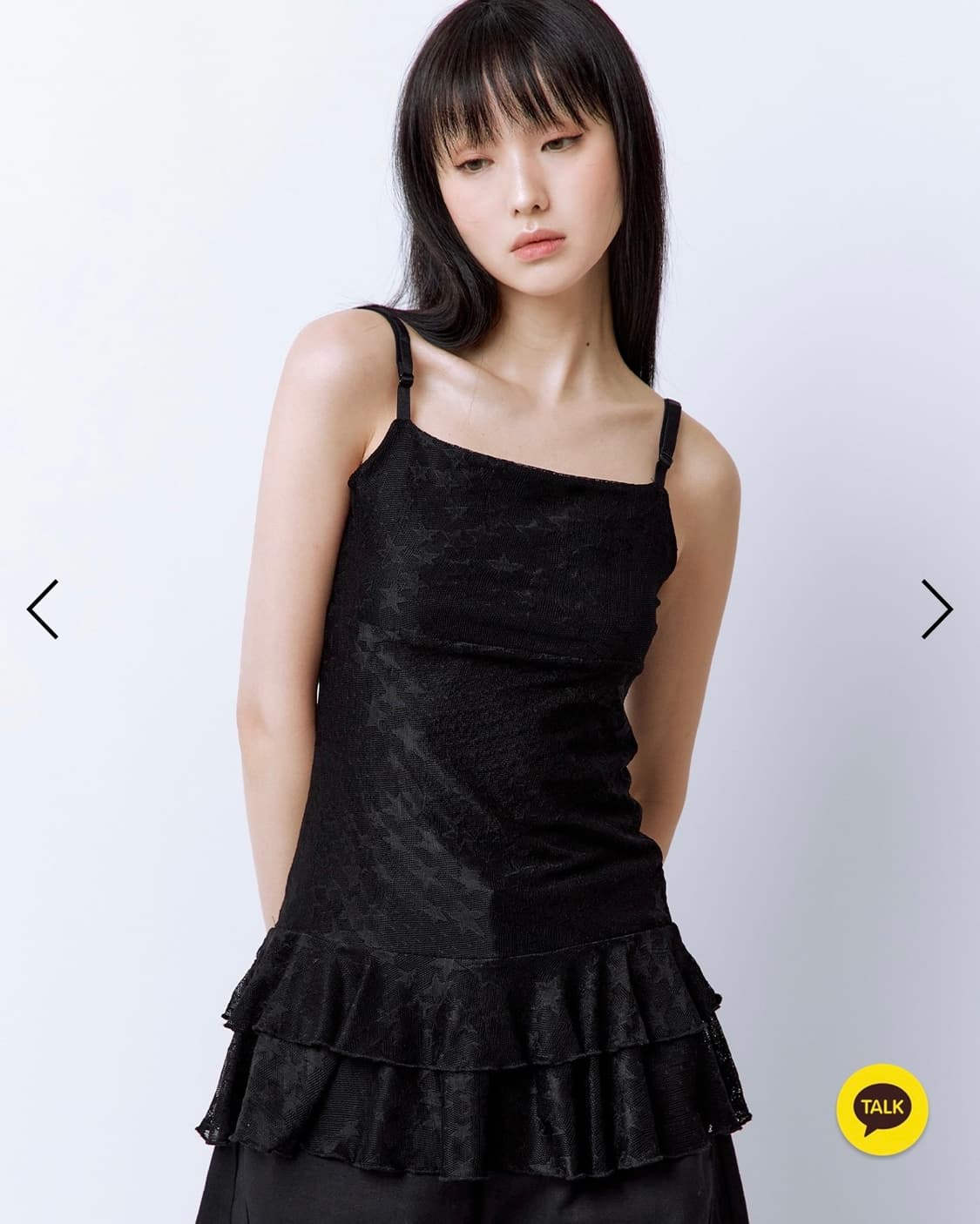 러프넥 Star Pattern Mesh Layered Dress 상품이미지4