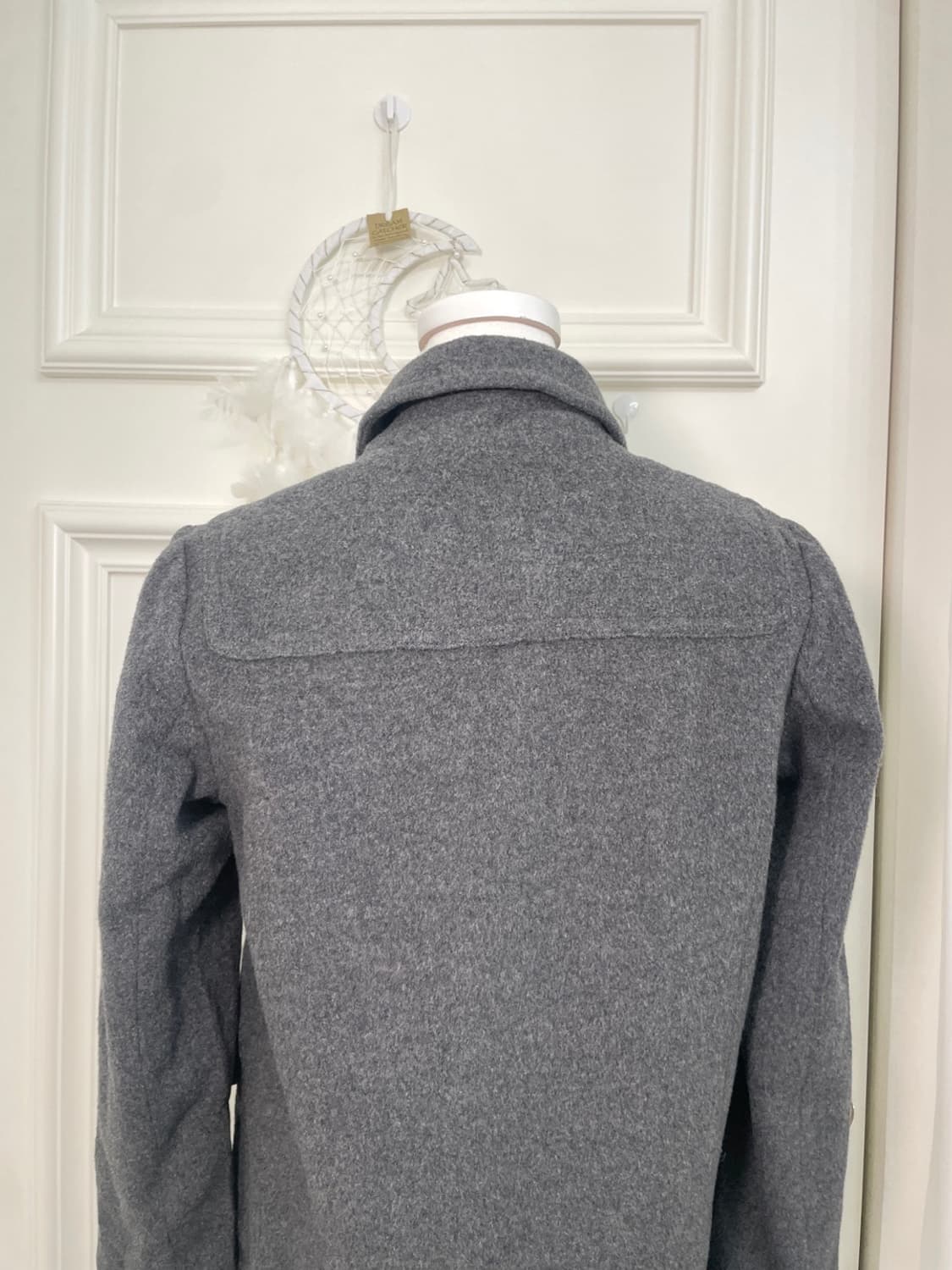 charcoal button point short coat 상품이미지3