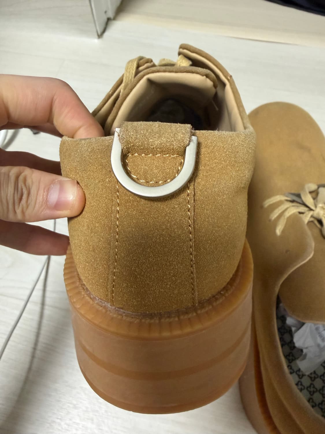 빈티지 스웨이드 브라운 더비 슈즈 상품이미지4