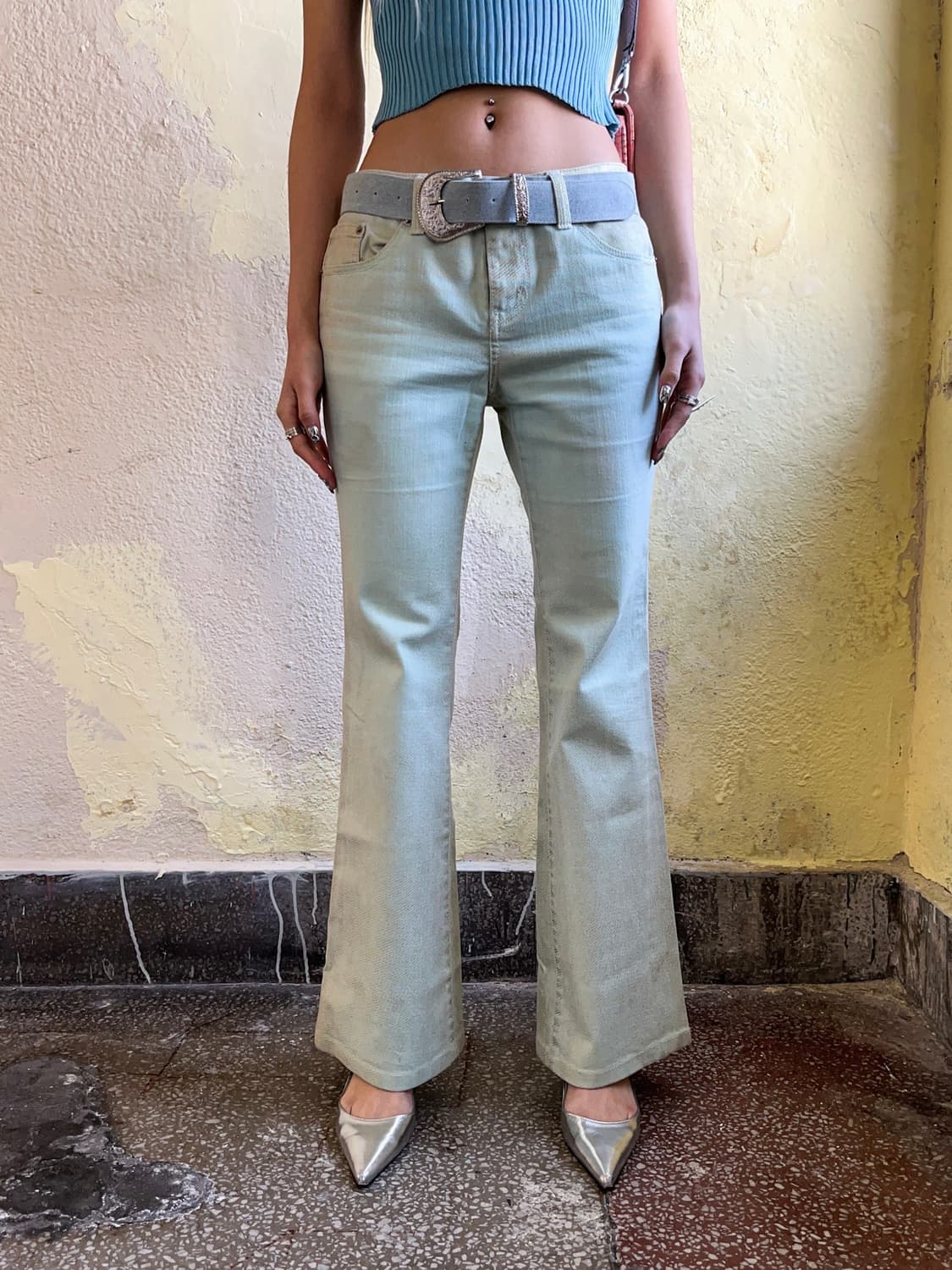 Skyblue gold glitter pants 상품이미지3