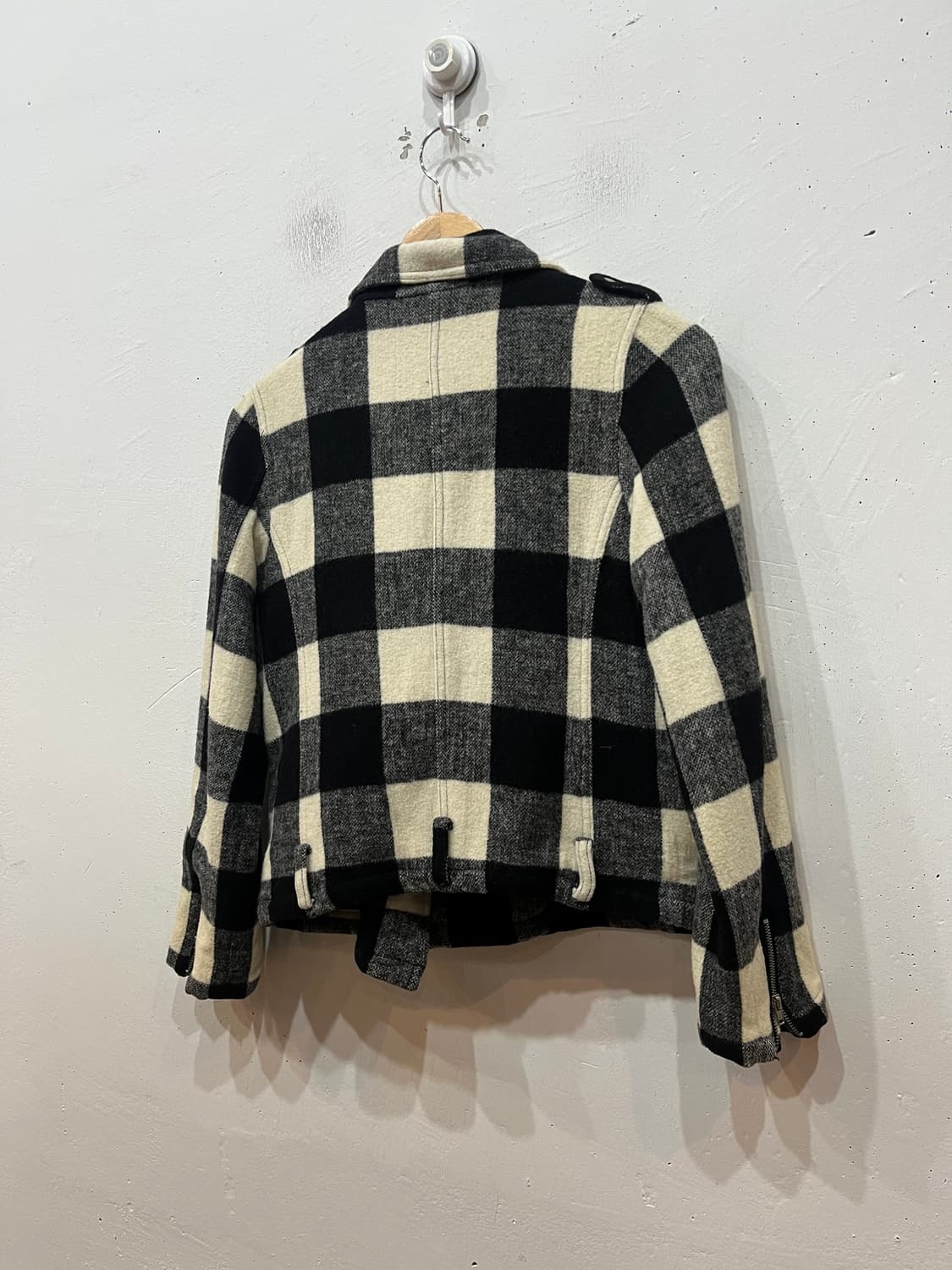 CANTWO JPN 체크 울 바이커 자켓 우먼즈  상품이미지4