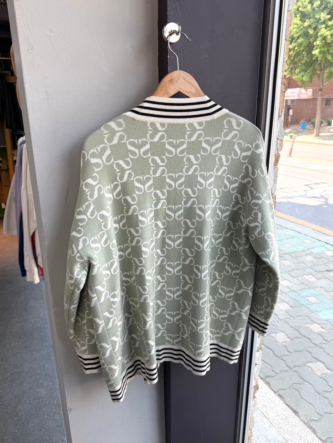 1/ 산드로 리버시블 로고 울 가디건 자켓 상품이미지6