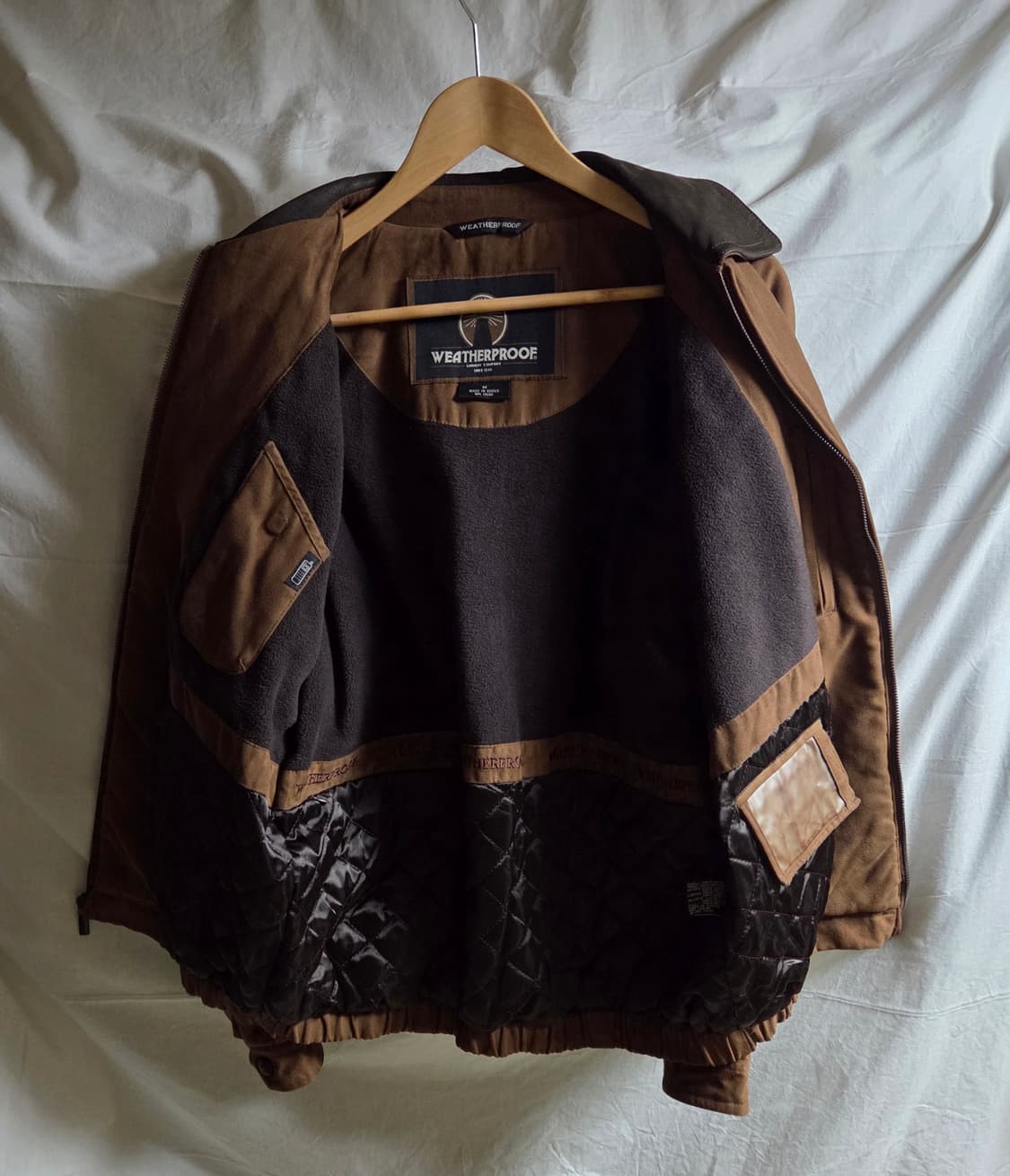 Weatherproof 브라운 페이크 스웨이드 레더 카라 자켓 XL 상품이미지4