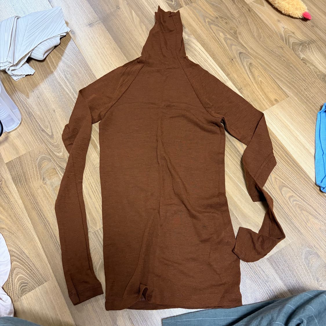 Cos 코스 메리노 울 터틀넥 탑 스카이블루 s 상품이미지8