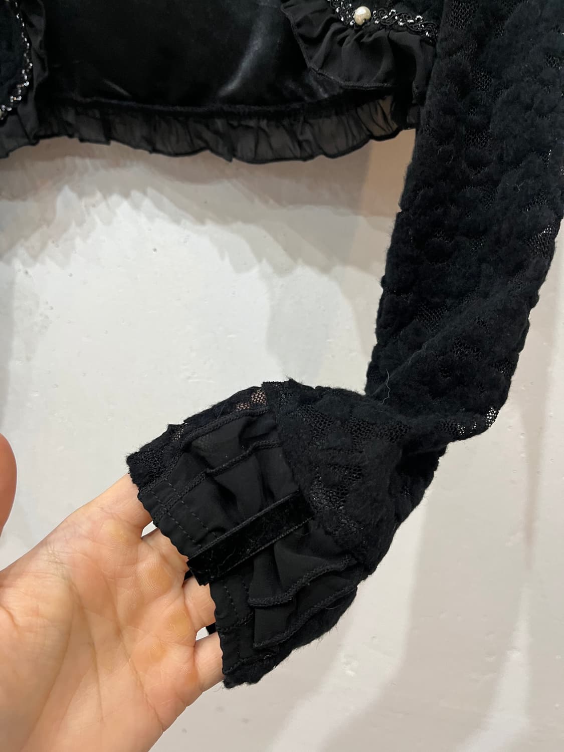 액시즈팜 레이스 프릴 볼레로 가디건  상품이미지5