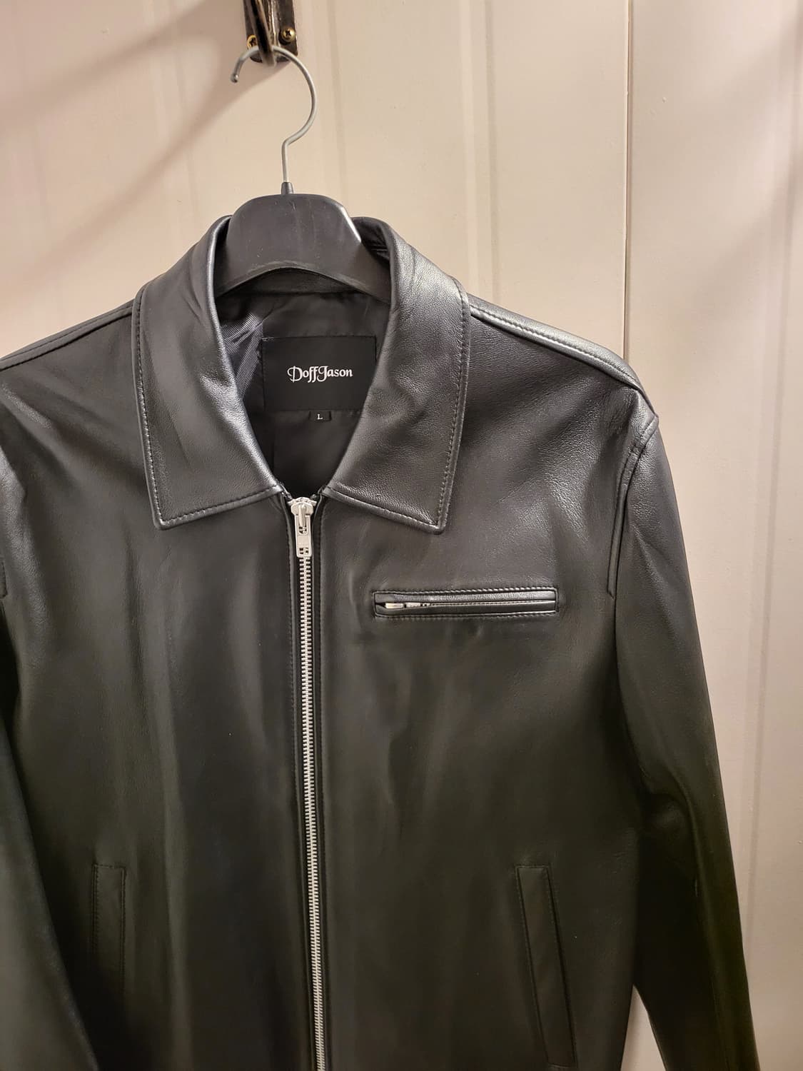 [L]도프제이슨 램스킨 가죽 자켓 블랙 상품이미지2
