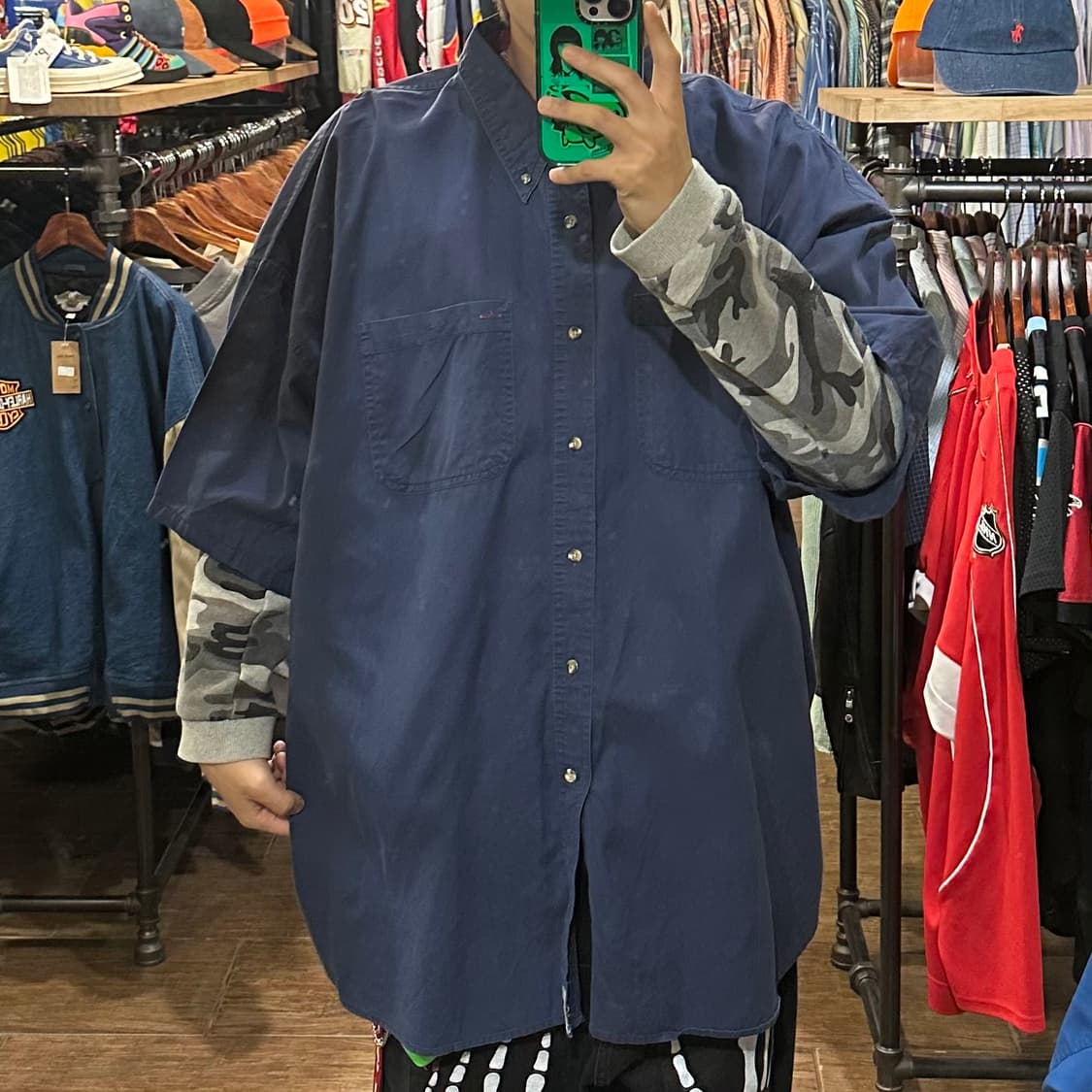 [HI] 칼하트 반팔 셔츠 네이비 상품이미지1