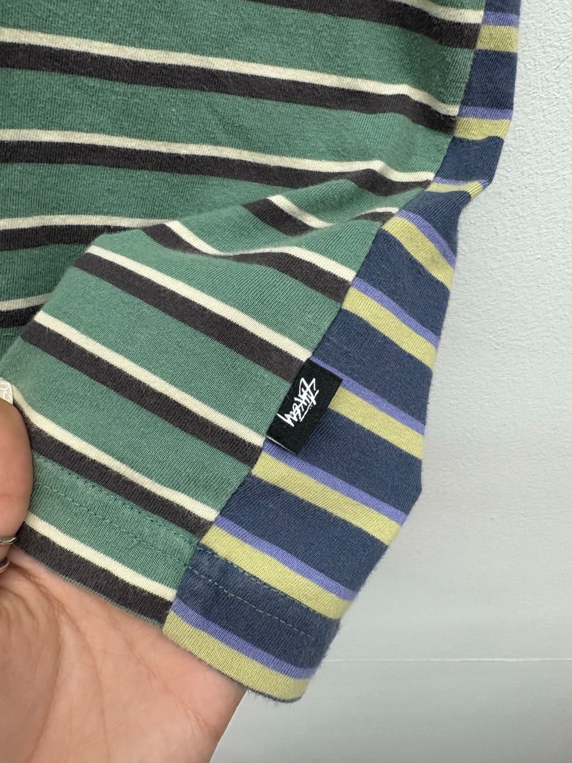 Stussy 스투시 콘트라스트 스트라이프 반팔 티셔츠 상품이미지3