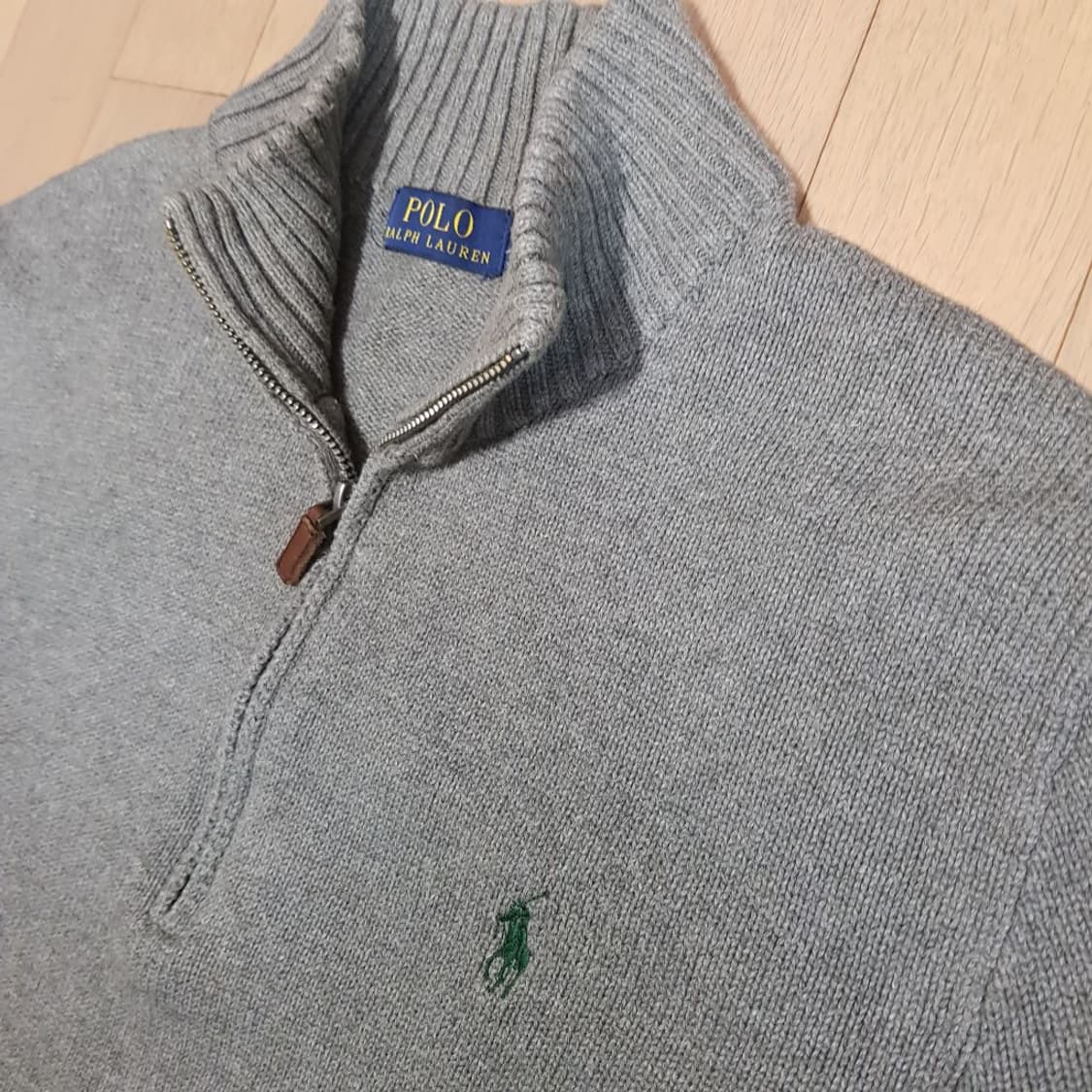 L / 폴로 랄프로렌 반집업 그레이 면니트/2도도/ 상품이미지1