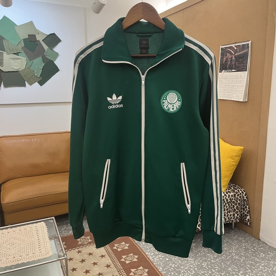 아디다스 팔메이라스 올드스쿨 빅로고 딥그린 져지 집업 95 C10453 상품이미지3