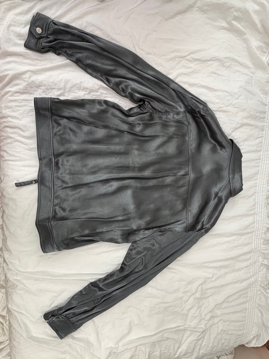Satin Collar Single Jacket  Green / L 상품이미지6