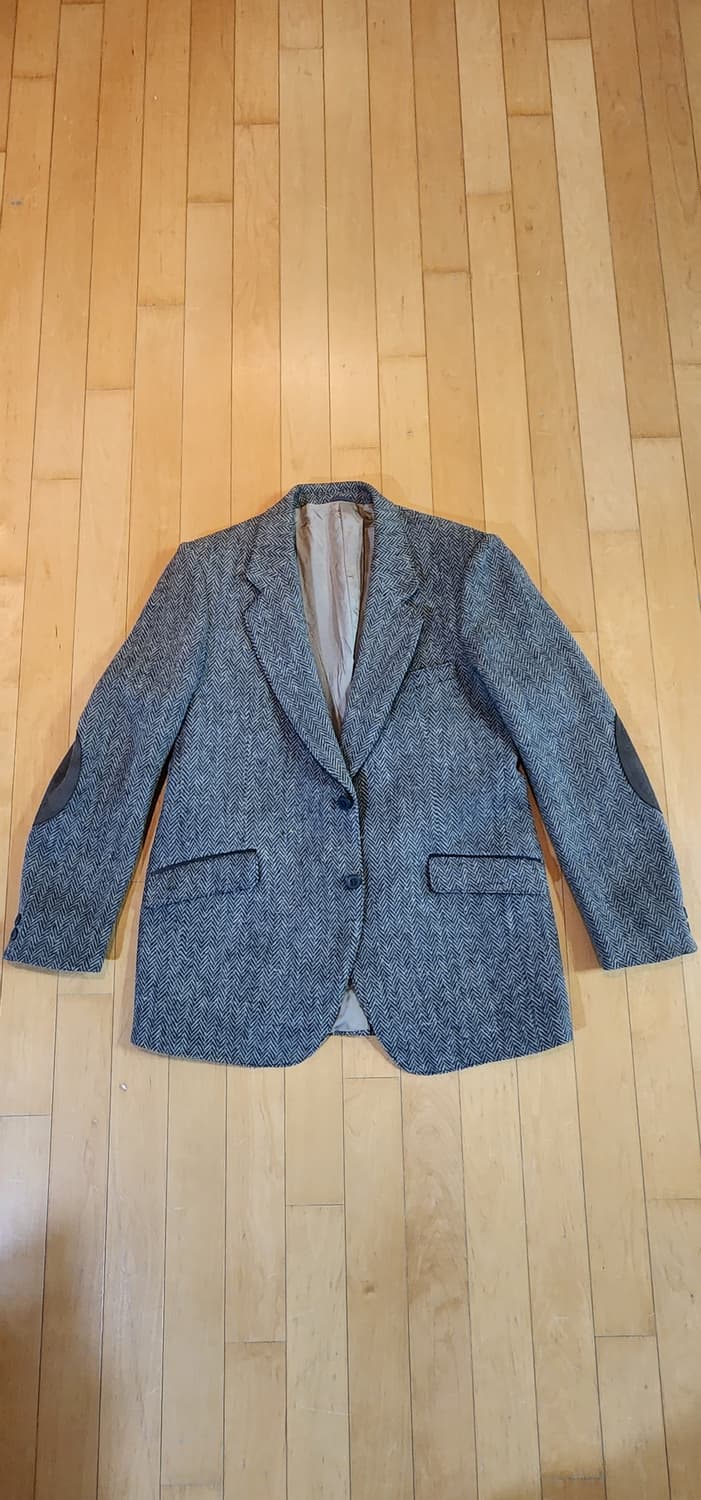 그레이 헤링본 트위드자켓 L 상품이미지4