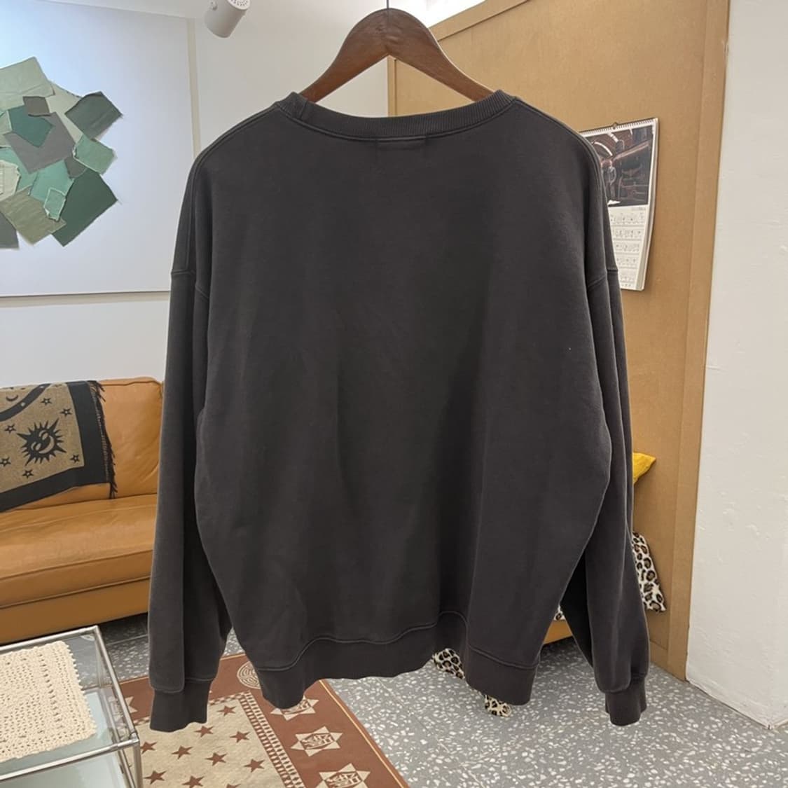 슬로우애시드 스트릿 펑크 고딕로고 오버핏 맨투맨 S C10304 상품이미지4