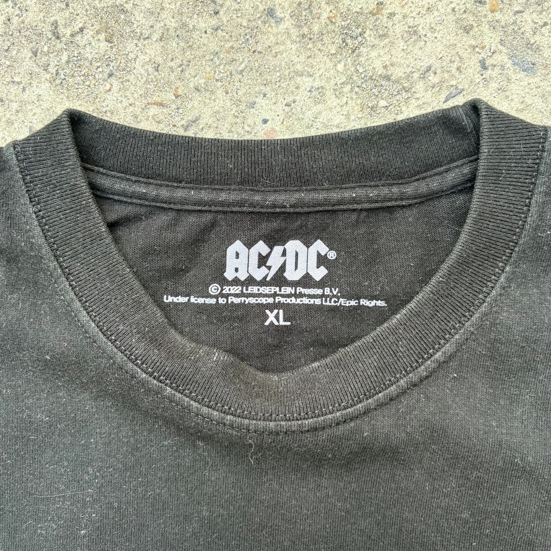 (XL) AC/DC 프린팅 블랙 반팔 티셔츠 상품이미지4