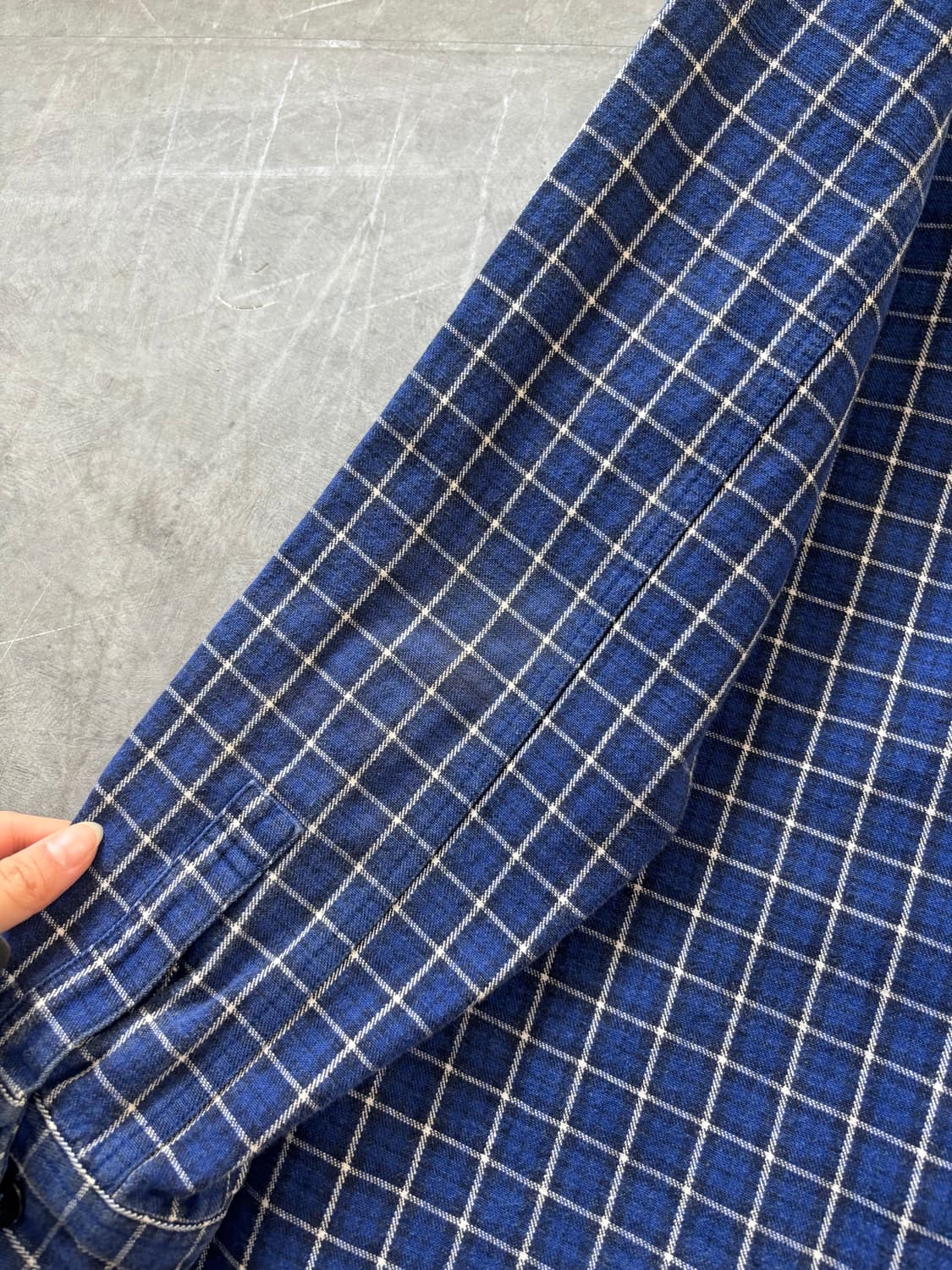 Bape 베이프 블루 체크 플란넬 셔츠 상품이미지10