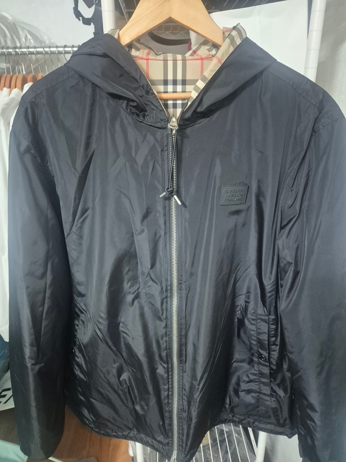 버버리 리버시블 빈티지 체크 후드 자켓 상품이미지2