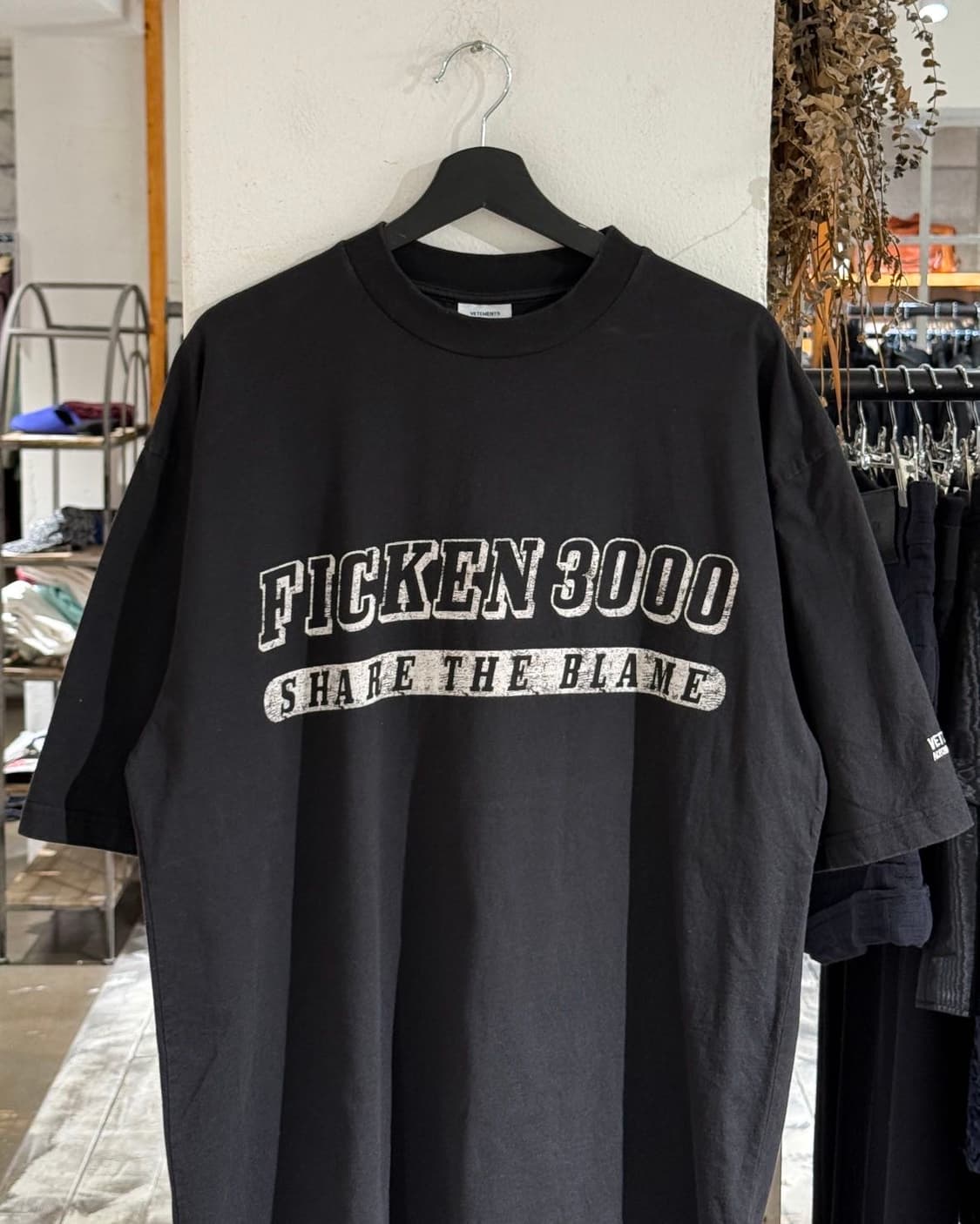 베트멍 블랙 17aw ficken 3000 오버사이즈 하프티 상품이미지4