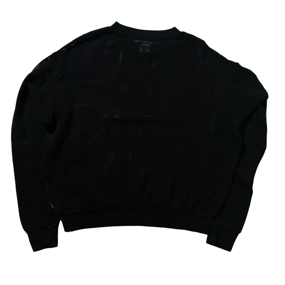 스투시 코튼 메쉬 롱슬리브 크루넥 블랙 상품이미지3