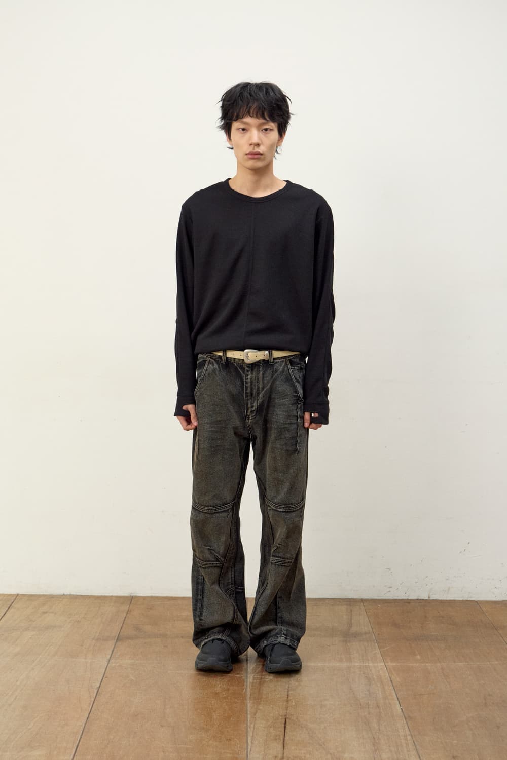 ETCE 커브드 패널 데님 그레이 XL 상품이미지2