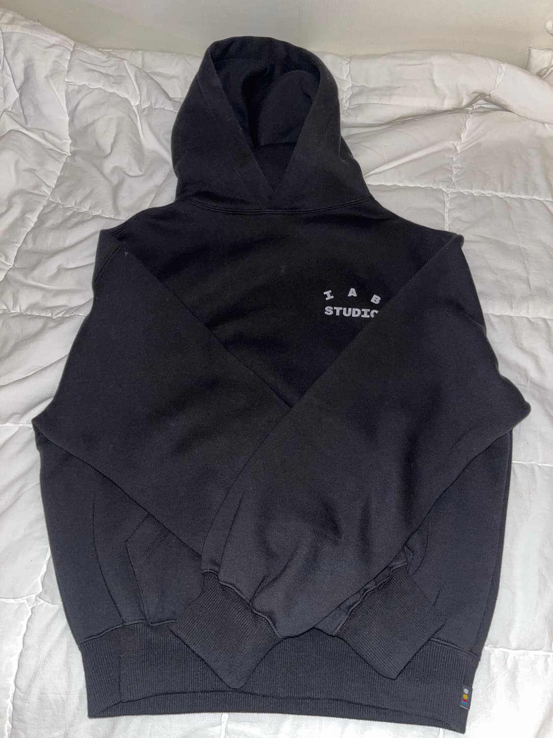 아이앱 스튜디오 카모 로고 후드 블랙 S 상품이미지1