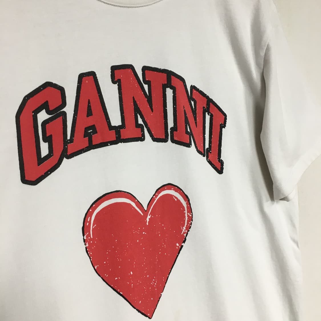 GANNI 가니 하트 반팔 티셔츠 M 상품이미지2