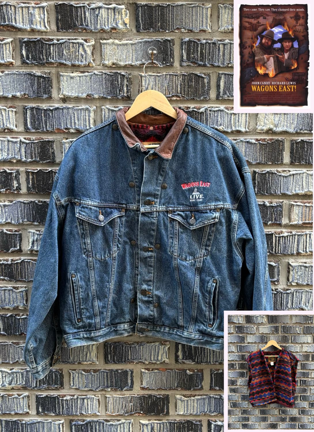 90s wagonseast 웨스턴 데님 트러커 상품이미지1