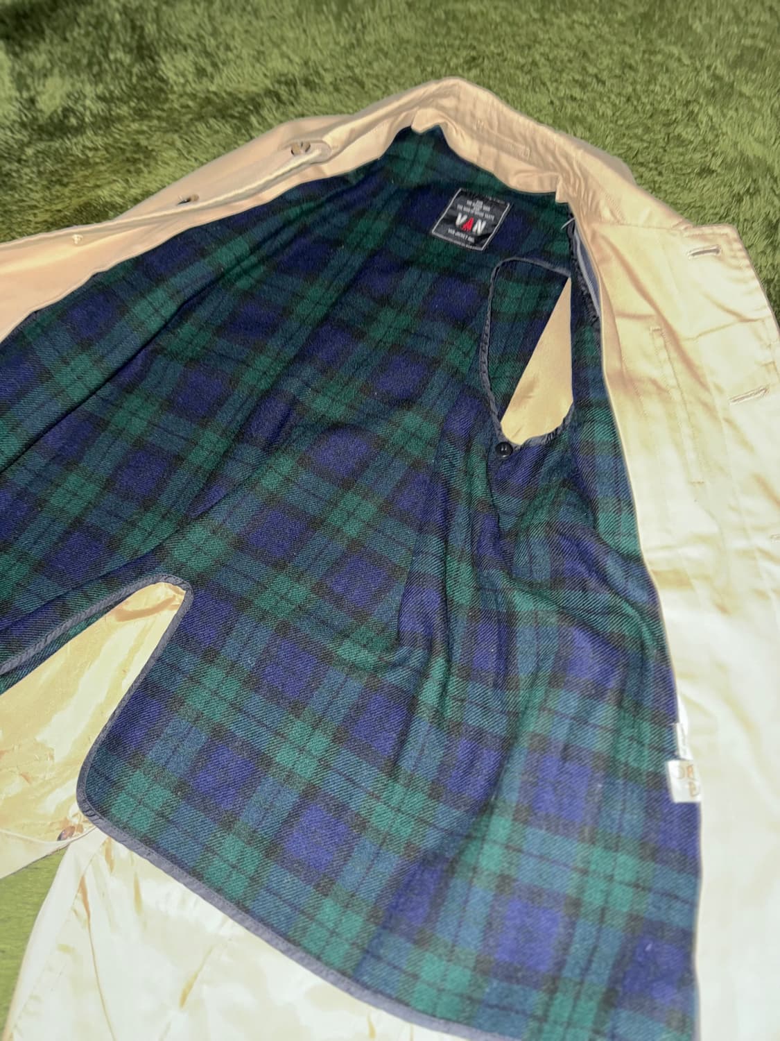 VAN JACKET INC. 반 블랙워치 디태처블 라이닝 코트 상품이미지6