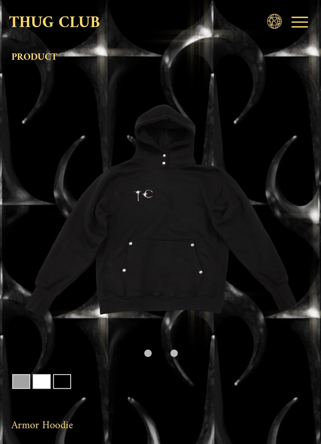 떠그클럽 아머후드 블랙 1사이즈 상품이미지1