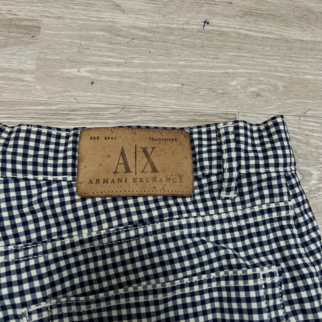 아르마니 익스체인지 깅엄 체크 팬츠 상품이미지5