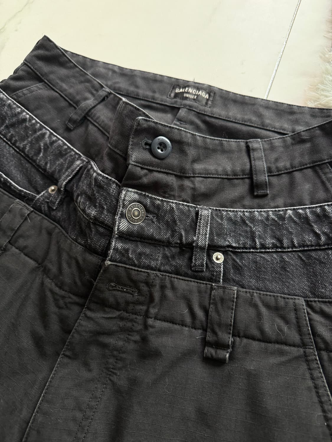 발렌시아가 트리플 레이어드 카고 팬츠 M 상품이미지4