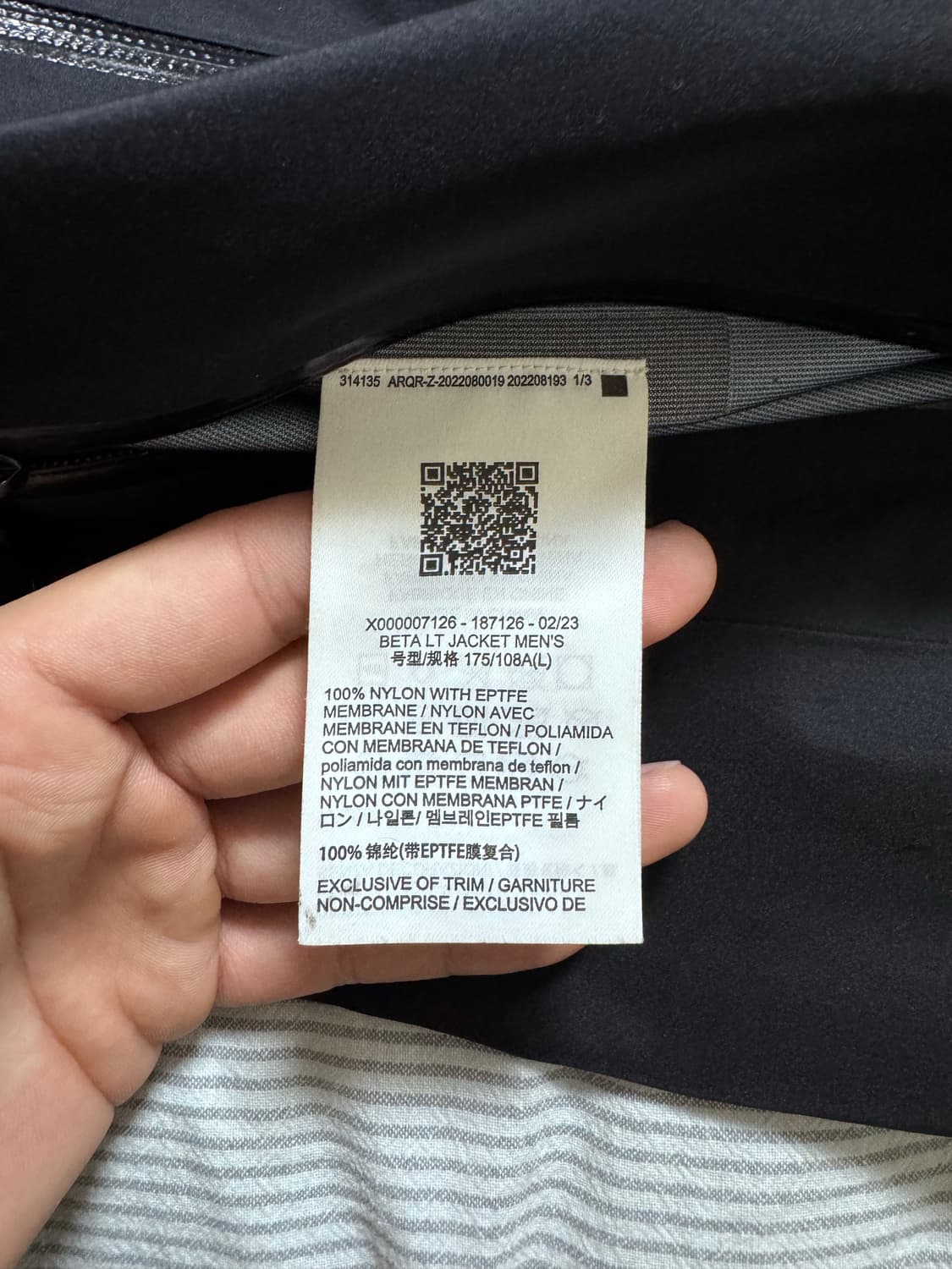 (크림풀구성) 아크테릭스 베타 LT 자켓 블랙 상품이미지10