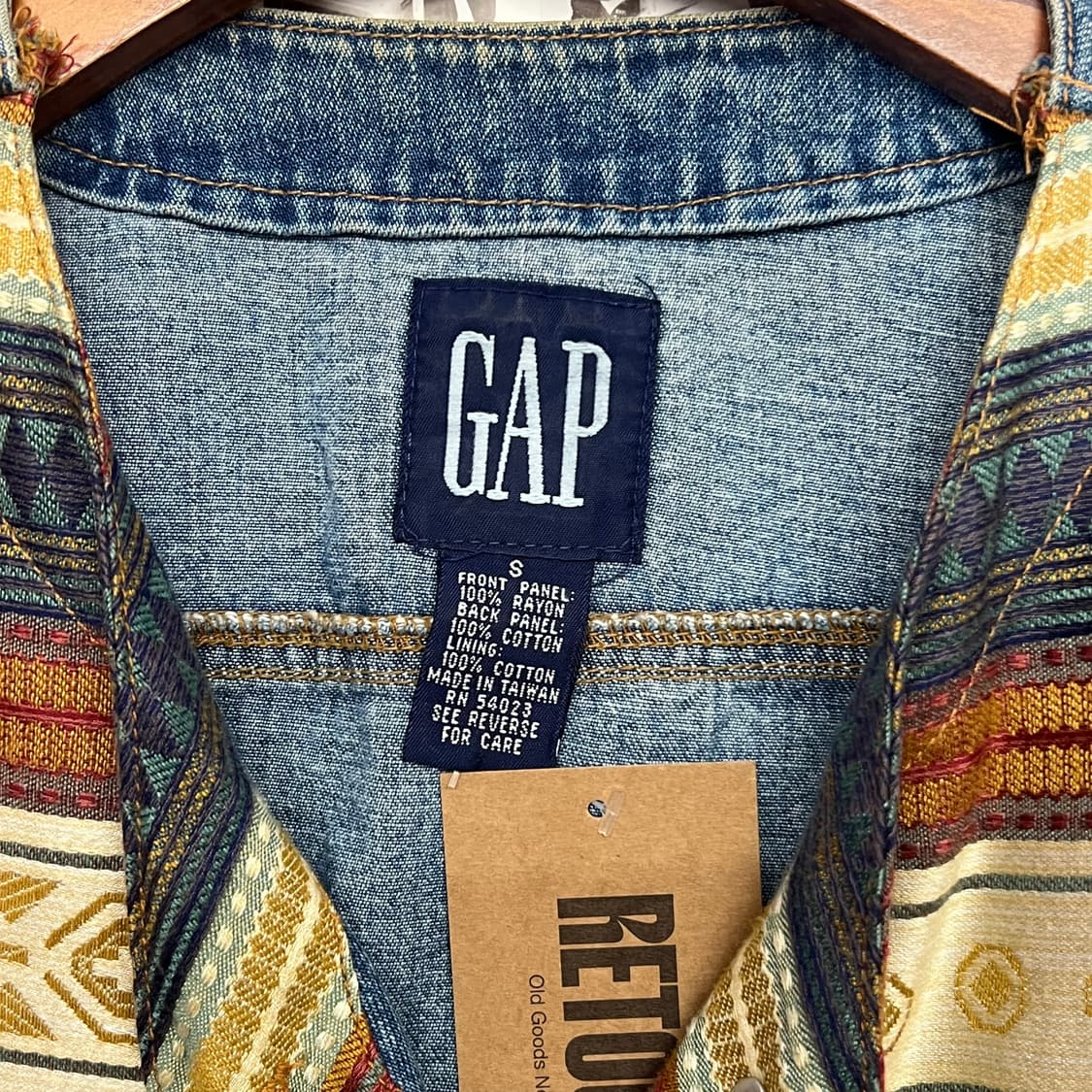 90's 갭 에스닉 데님 베스트 상품이미지2