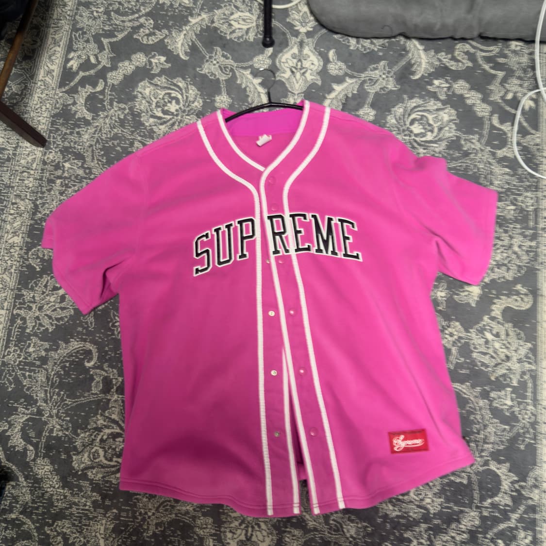 슈프림 폴라텍 베이스볼 져지 xl 상품이미지1