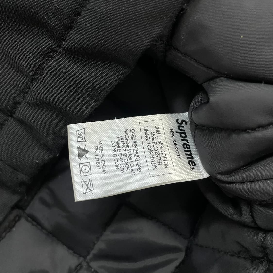 슈프림 x 트레셔 포플린 크루 자켓 블랙 상품이미지8