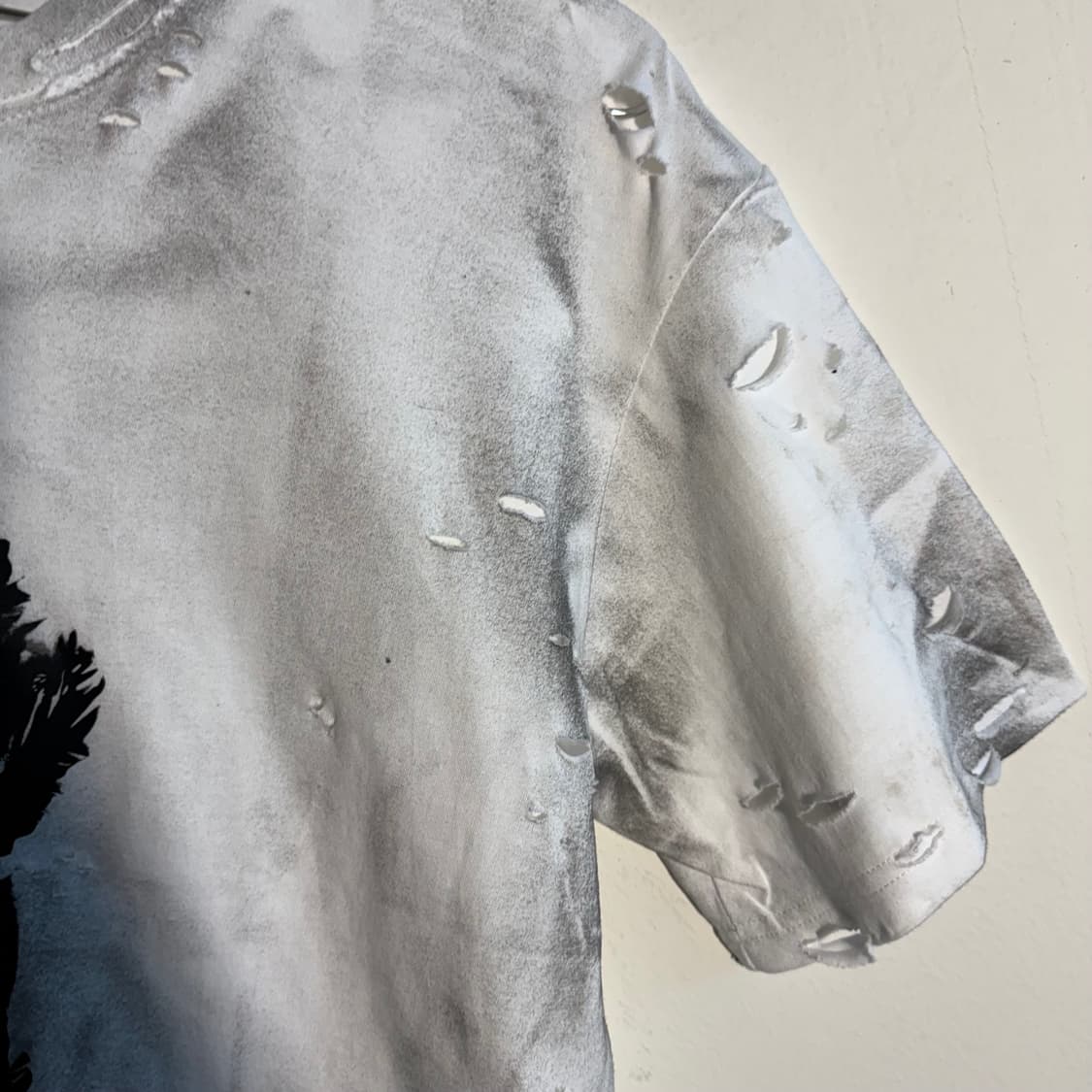 빈티지 무드 릭오웬스 칸예웨스트 제작 디스트로이드 데미지 반팔  상품이미지5