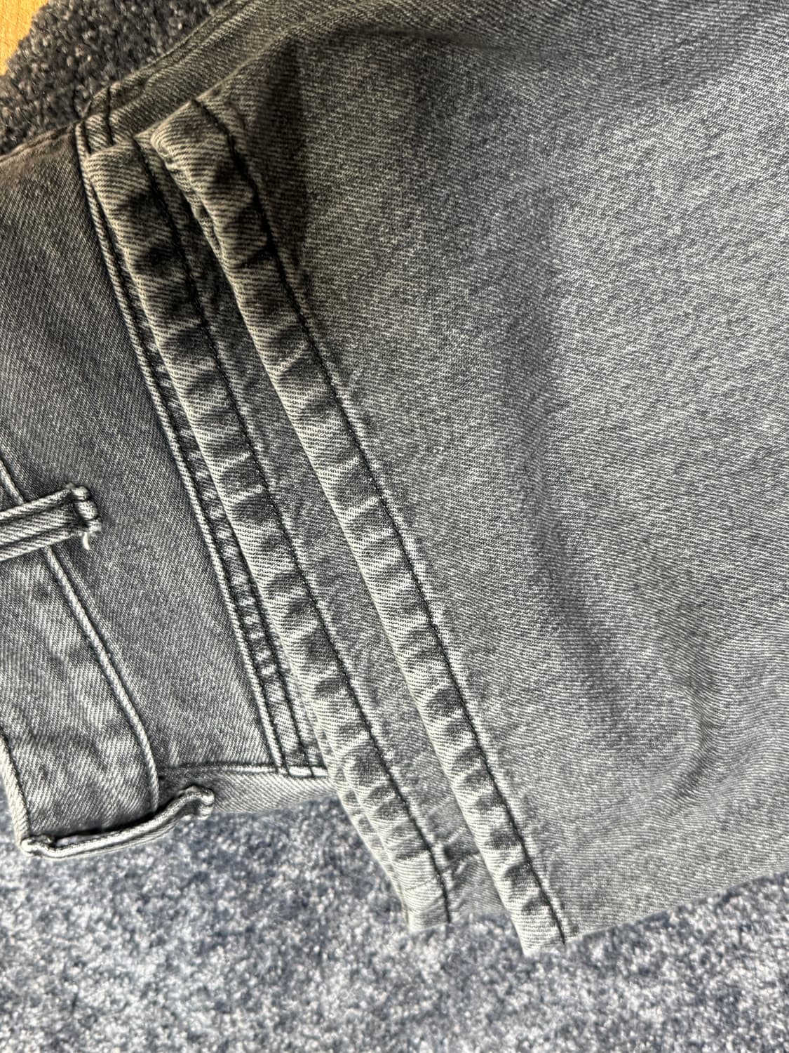 해칭룸 와이드 커브진 블랙 3(M) 사이즈 상품이미지3