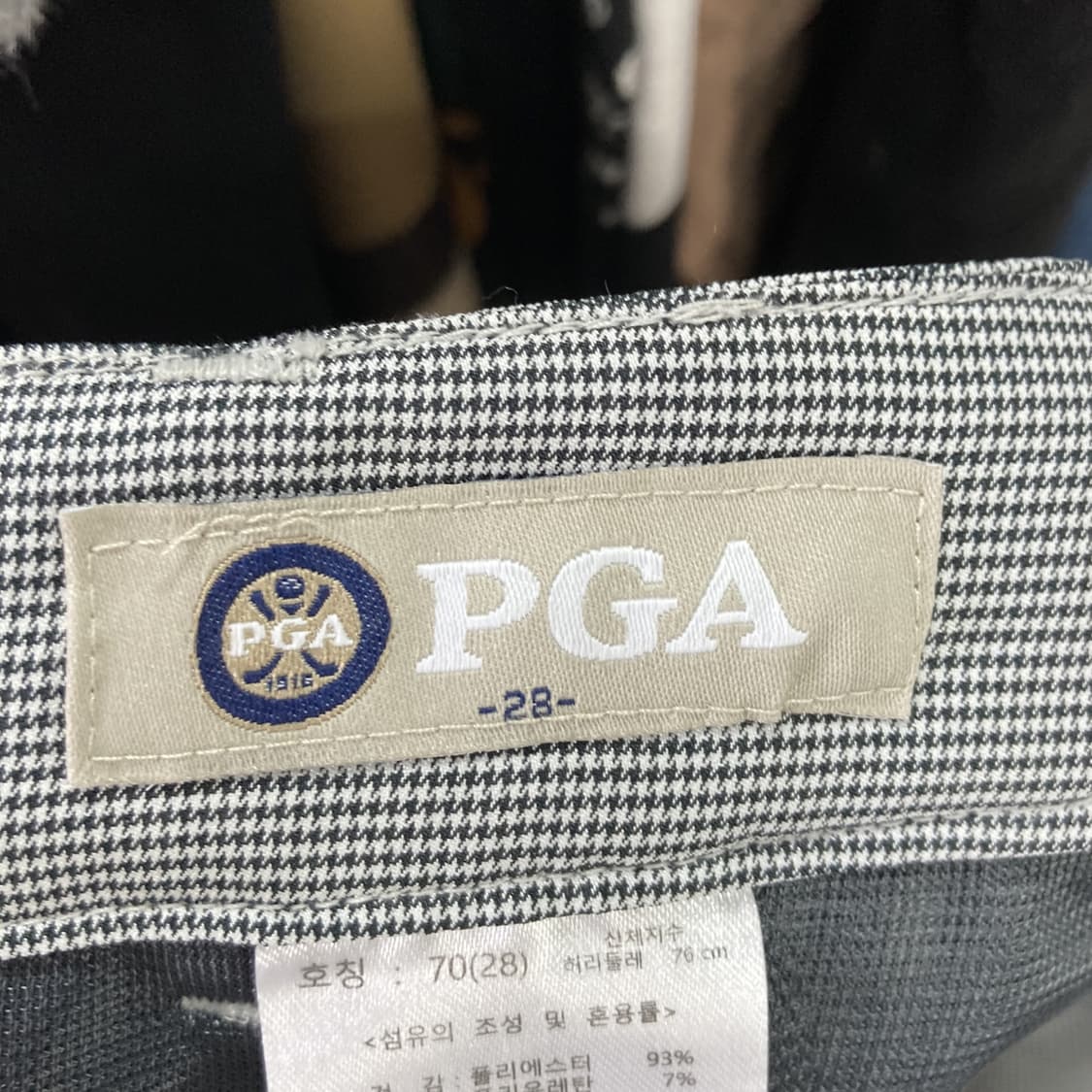 PGA 여성 골프팬츠 체크 27-28 상품이미지4