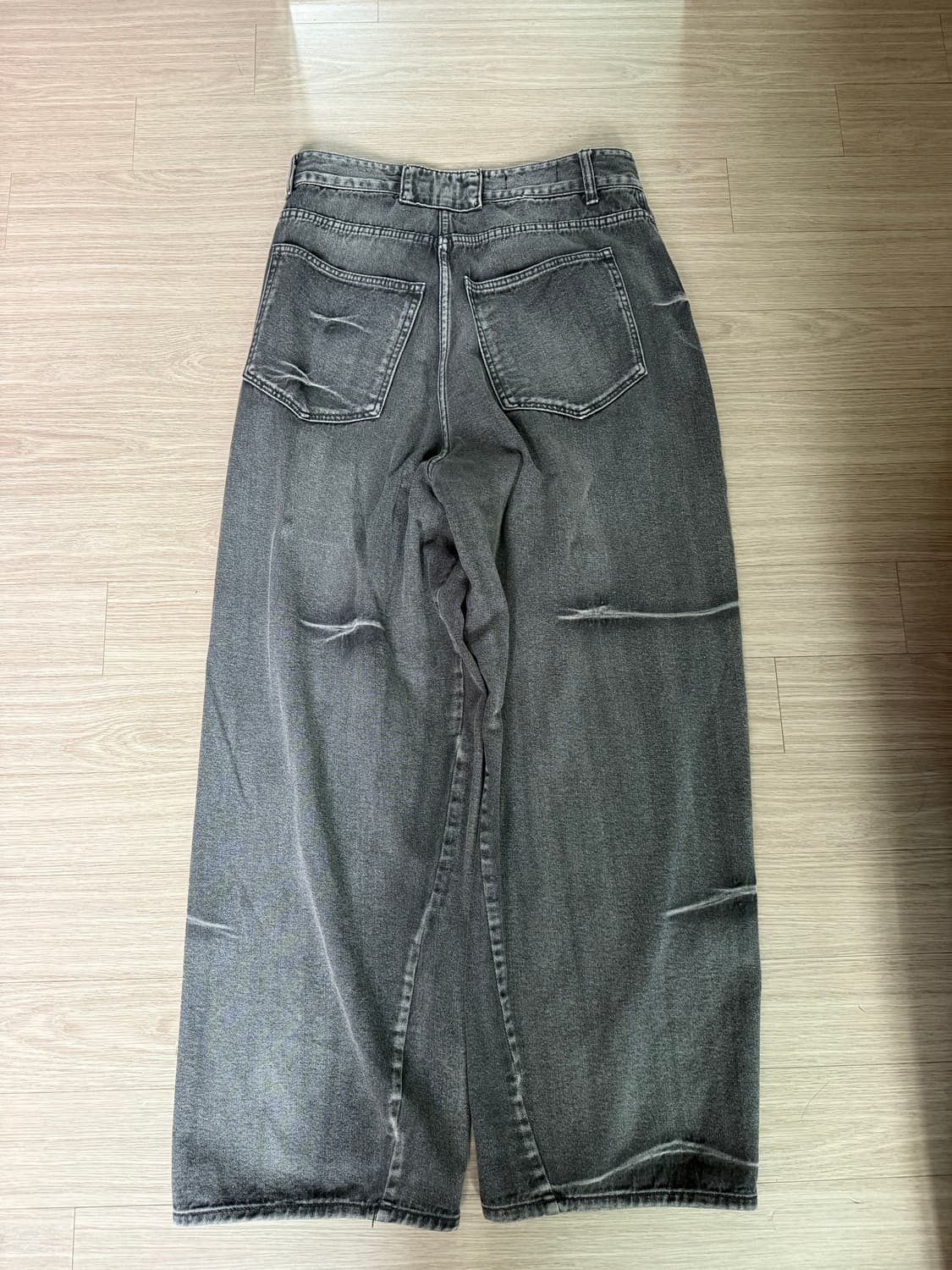매종미네드 핀치 와이드 데님 그레이 상품이미지3