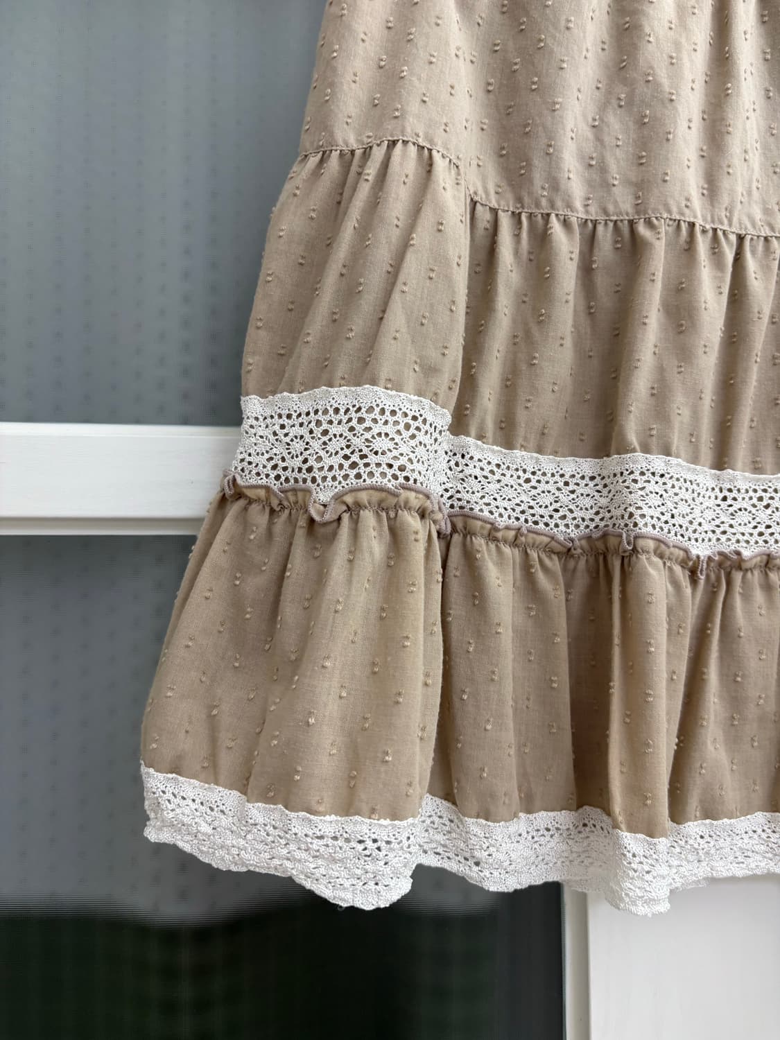 베이지 도트 미니 스커트 상품이미지7