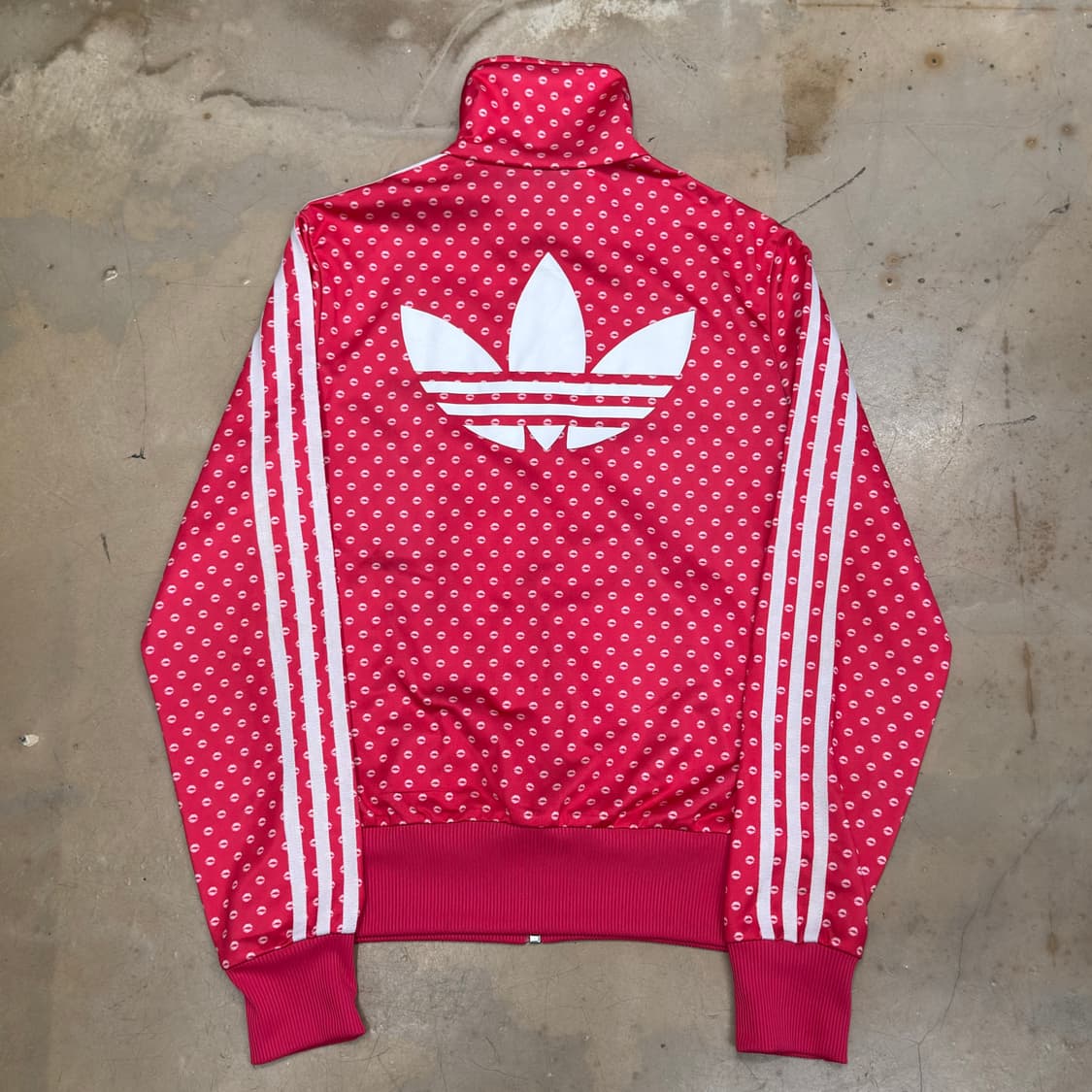90 아디다스 여성용 입술 도트 핑크 트랙탑 상품이미지3