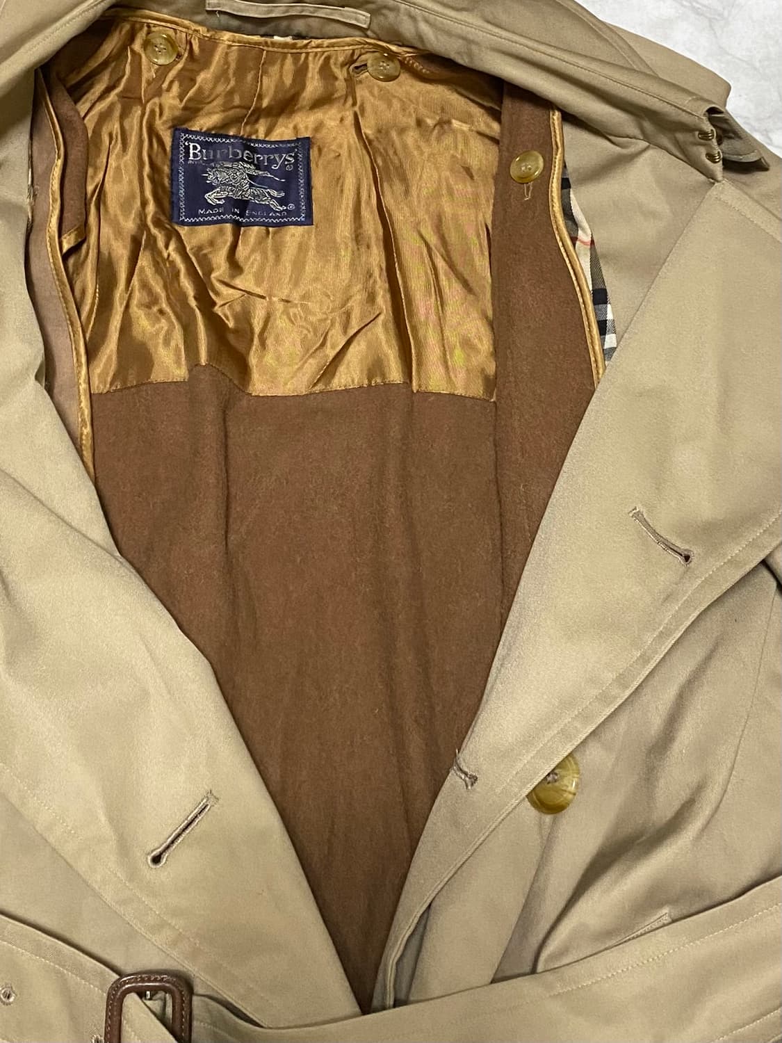 버버리 베이지 롱 코트 내피포함 105 상품이미지3