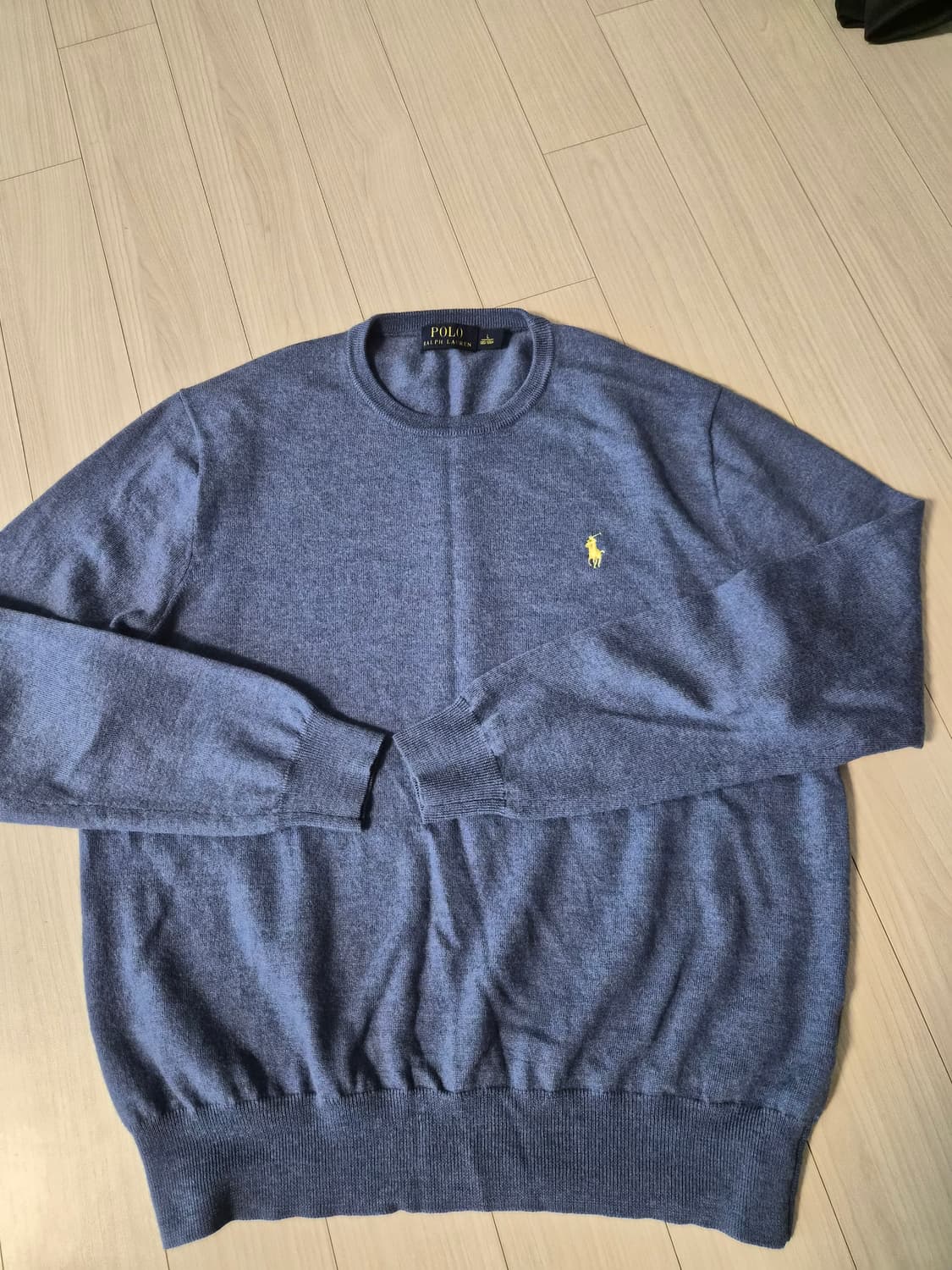 폴로 랄프로렌 메리노 울 크루넥 니트 (블루/L) 상품이미지1