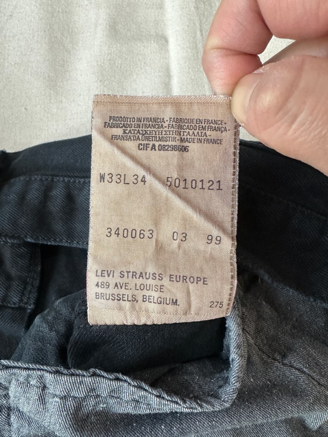 리바이스 501 made in France 90s 흑청 블랙진 33 상품이미지7