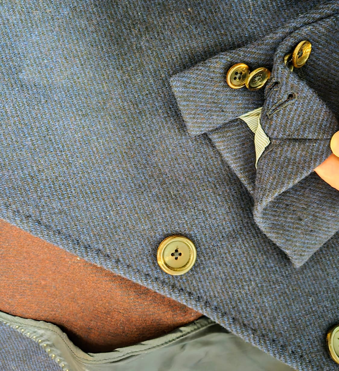 이태리 나폴리 트윌트위드 헤비울 코트 상품이미지4