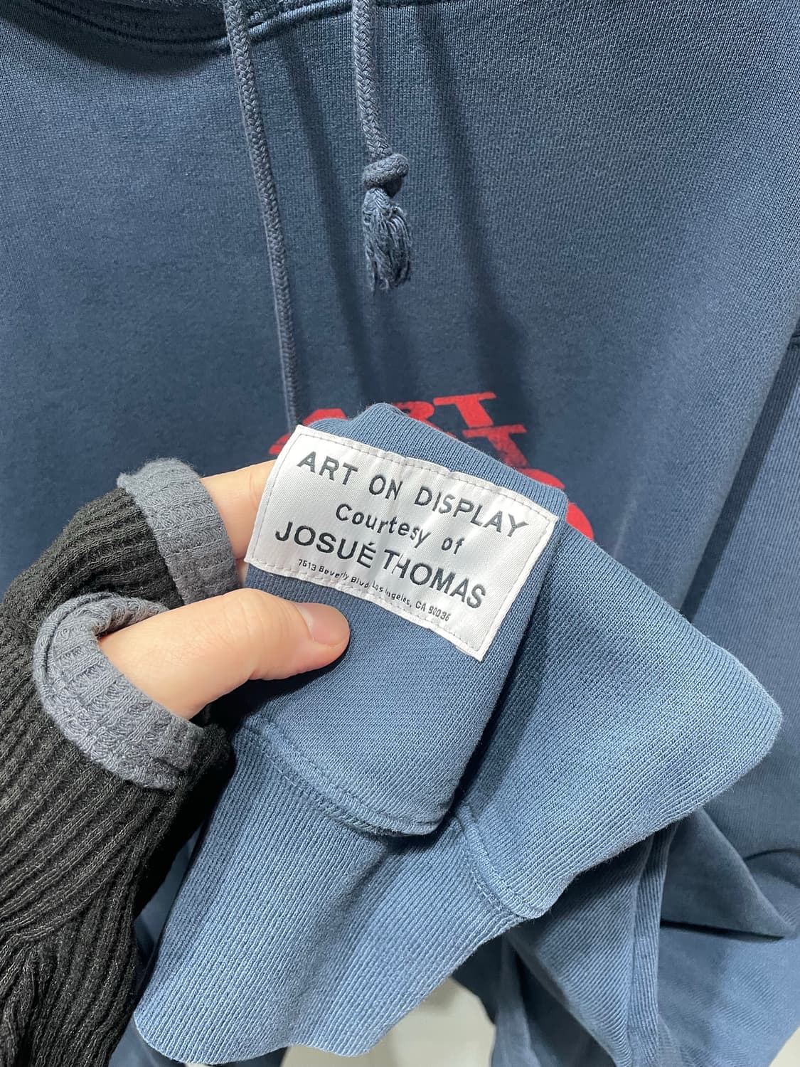 (정품/새상품) 갤러리 디파트먼트 남성 ATK 네이비 로고 후드 상품이미지4