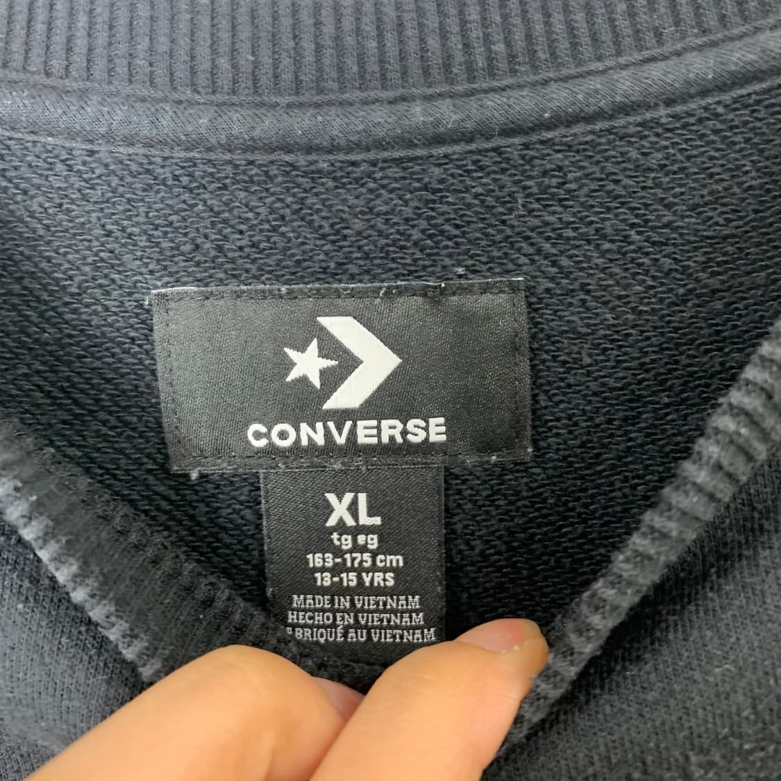 컨버스 y2k 와투케 카모 스타 블랙 맨투맨 상품이미지5